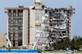 美国即将爆破倒塌公寓剩余建筑：拆迁费600万人民币 连夜进行图片