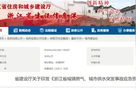 城燃突发事故应急处置怎么办？浙江省发布应急预案范本，可以抄作业了图片