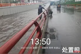 雨水突袭，青龙场立交积水迅速排干！成都汛期桥梁预警模式已开启图片