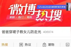 “硬核”爸爸上热搜！穿裙子教女儿防走光术图片