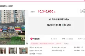 文鼎苑法拍房今早3人争抢，拍出1034万，比评估价低了169万图片