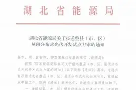 湖北：下发分布式整县推进政策图片