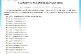 最新！2021年杭州市区中考名额分配生录取名单公布图片