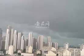 接连发布雷雨大风、暴雨预警！合肥市黑云压城、风雨大作图片