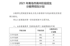 直通中考｜青岛中考分数带招生计划公布！公办普高1610人图片