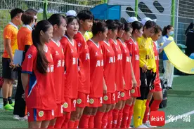 海南琼中女足进入全国学生运动会8强图片