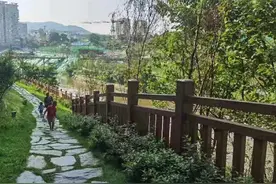 巴南花溪河生态步道月底开放！打造清水乐水的休闲娱乐环境图片