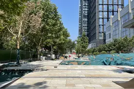 郑州市金水路围挡施工预计7月底完工 将压缩车道宽度设中分带图片