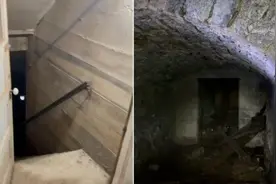 美国男子家隐藏深废弃地下洞穴 里面竟有轨道图片