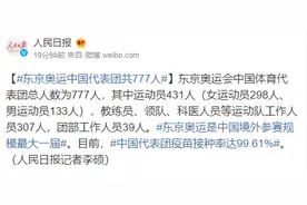 东京奥运中国代表团共777人，是中国境外参赛规模最大一届图片