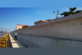 番禺区观龙岛北堤这段防浪墙已达到防洪防潮要求图片