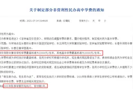 长春市6所非营利性民办高中学费上调图片