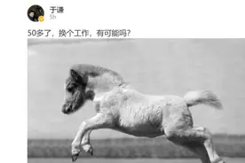 52岁于谦发文“换个工作有可能吗”引热议 网友：让郭德纲给您捧哏吧图片