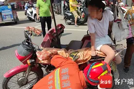 定安一女孩不慎脚卡三轮车 消防出动7名“蓝朋友”到场施救图片