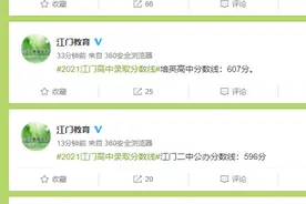 江门中考各校录取分数线公布！图片