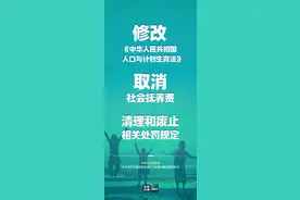 中央明确：取消社会抚养费图片