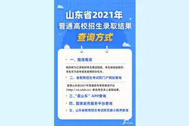 山东省2021年普通高校招生录取结果共有这5种查询方式图片