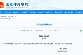 国家体育总局公布《反兴奋剂管理办法》图片