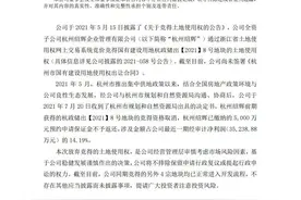 时隔21个月，杭州再现“退地”风波，警钟为谁而敲？图片