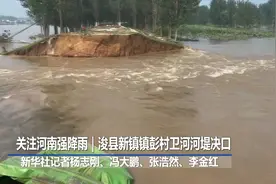 关注河南强降雨｜浚县新镇镇彭村卫河河堤决口视频封面