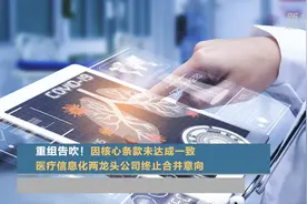 重组告吹！因核心条款未达成一致 医疗信息化两龙头公司终止合并意向