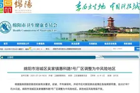 绵阳市涪城区一地调整为中风险 德阳疾控再次提醒图片