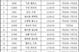 受台风“烟花”影响，巢湖东站多趟列车临时停运图片