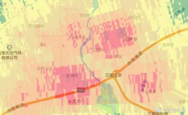 此刻，西安雨大到模糊！红色区域的市民请避雨！还有，这些区域将停电