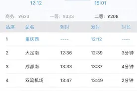 即日起 重庆加开至峨眉山复兴号动车组列车图片
