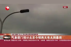台风“烟花”北上  华北将出现持续强降雨：气象部门预计北京今明两天有大到暴雨视频封面
