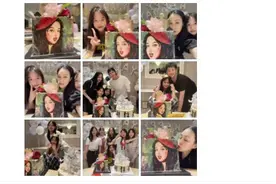 钟丽缇张伦硕晒合照为女儿庆生 13岁Jaden对镜微笑甜美有气质图片