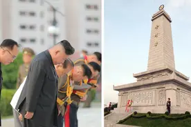 金正恩参谒中朝友谊塔：向不惜献出宝贵生命的中国人民志愿军烈士表示崇高敬意图片