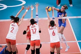 中国女排2比3负俄罗斯奥委会队，遭遇三连败图片