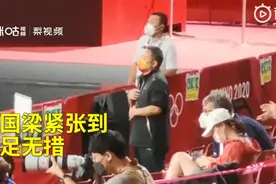 马龙比赛，刘国梁紧张到手足无措：脑梗都打出来了图片