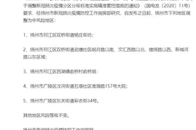 刚刚，扬州5地升为中风险！多个景区暂停对外开放图片