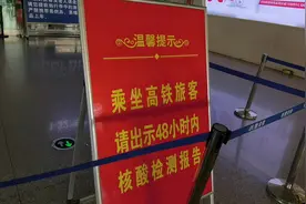 郑州东站最新出行情况！31日出发旅客可到目的地做核酸检测，次日起必需出示核酸报告乘车图片
