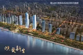 青山区集中开工重大项目11个，青山滨江商务区地标建筑“双子塔”启动建设图片