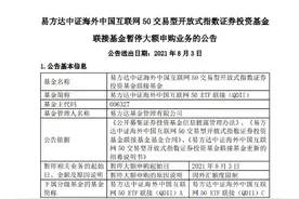 一天只能买500元！中概互联ETF联接宣布限制大额申购、基民不能愉快地“抄底”了？图片