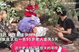 河南95岁老人走失5天，在其祖坟附近找到！老人：这里是俺家图片