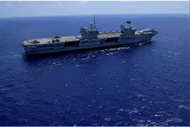 英国航母灰溜溜走了？它还要搞个大动作图片