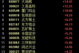 稀土永磁概念强势，机构：稀土价格或开启长牛，板块迎来戴维斯双击丨牛熊眼图片