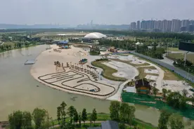 长沙月亮岛沙滩公园基本完工，预计明年对市民开放图片