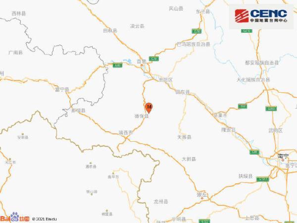 广西德保县是哪个市（广西百色市德保县发生48级地震 震源深度10千米）