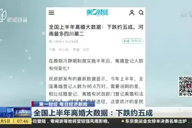 全国上半年离婚大数据：下跌约五成视频封面