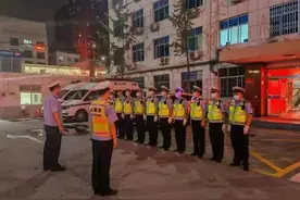 护航十四运 西安交警持续开展“零点行动”图片