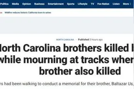 惨！美国男子被火车撞死，他的俩兄弟悼念时在同一地点也被撞死图片