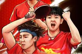 创意漫画｜奥运英雄——乒乓球男女团体冠军图片