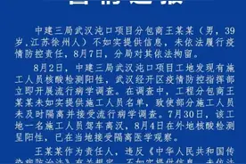 武汉本轮疫情首例感染者所在工地分包商隐瞒信息被拘留图片