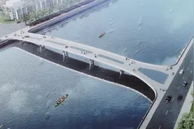 珠江第二座人行桥设计方案曝光，玻璃观景平台造型诠释“鱼水情”图片