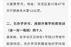 违规开展学科培训，北京6家机构和1名个人将被处罚图片